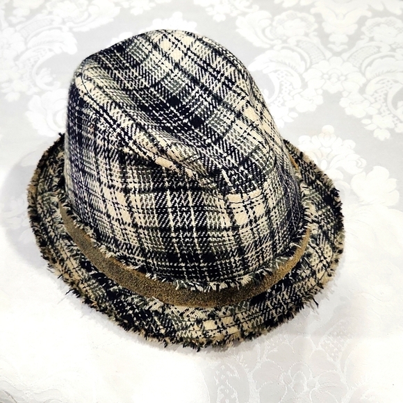 Headers Classic Fedora Pinch Front Plaid Hat Large - Picture 1 of 7